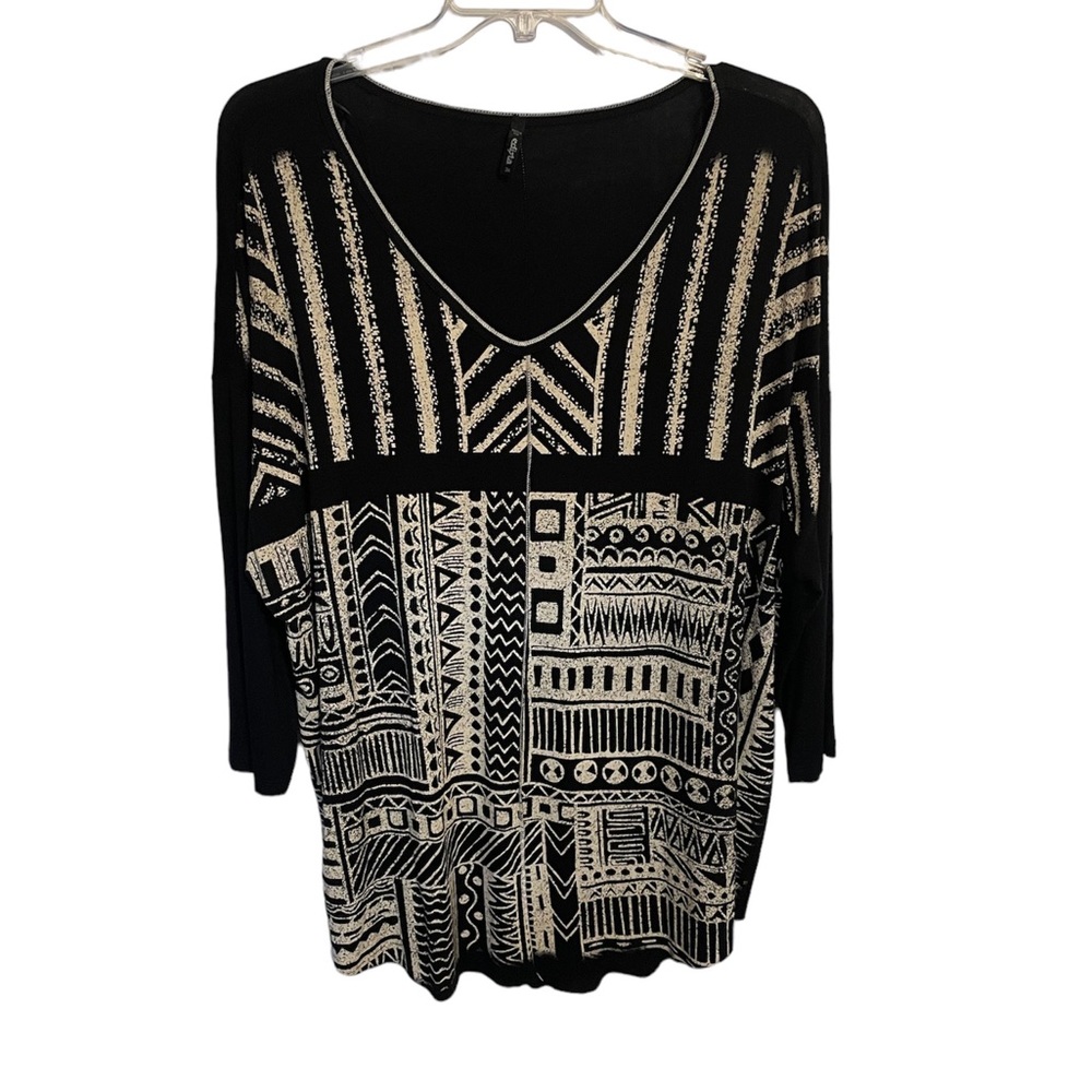 Women’s Black & Beige Top Size 3X New with Tags